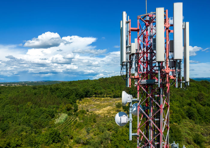 5G cellular tower in a rural part of the country